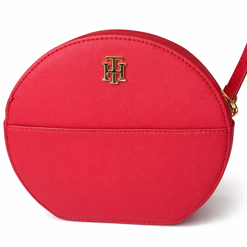 Tommy Hilfiger Vibrant Red Round Crossbody Bag